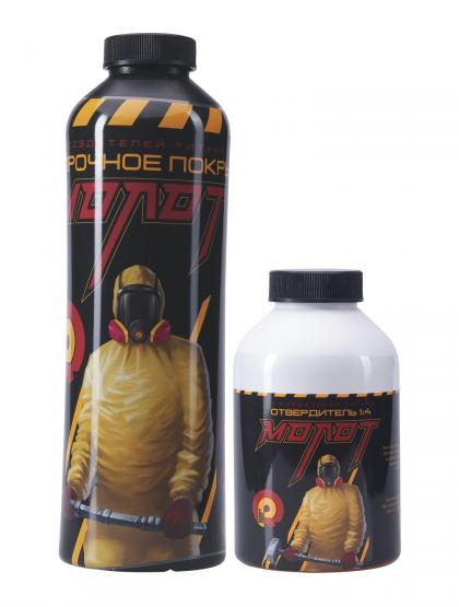 Сверхпрочное полиуретановое покрытие МОЛОТ - Черный